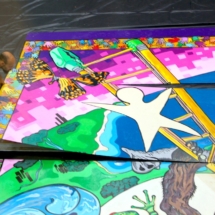 24 student Painting East Rock mural